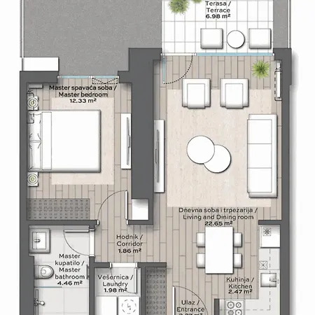 Astra Lux - Galerija Na Vodi - Waterfront דירה